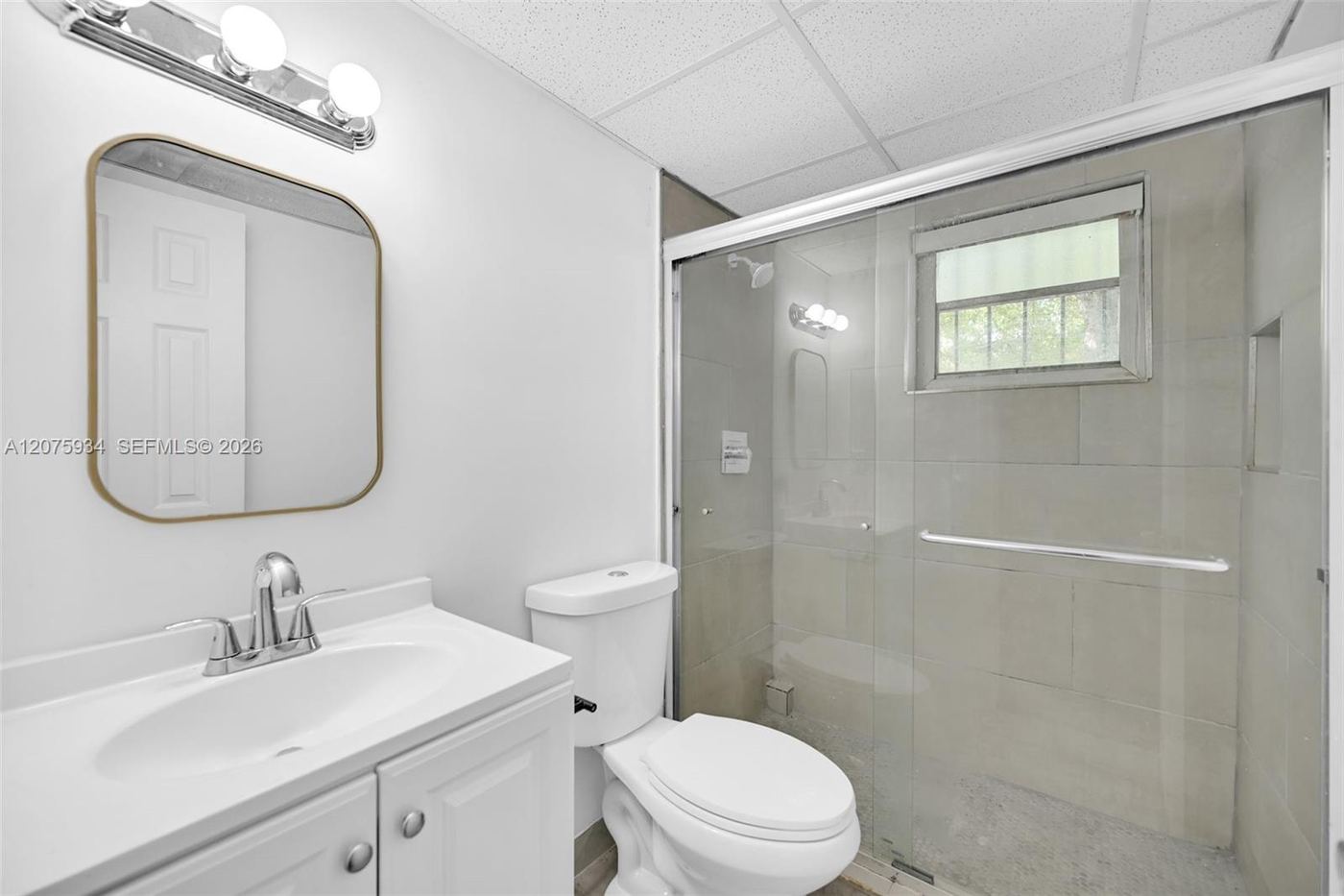 Bathroom with glass shower