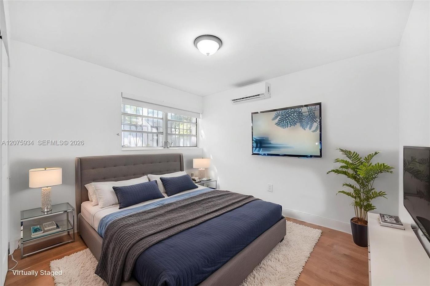 Bedroom, virtually staged